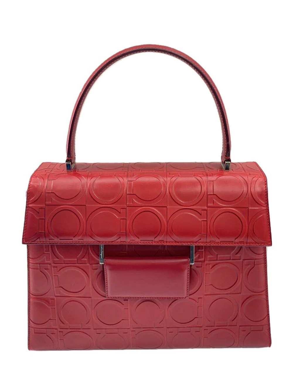 Salvatore Ferragamo Handbag Leather RED All over